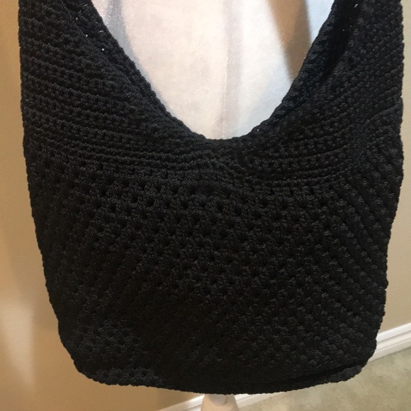 THE SAK- Black Woven 5 Pocket Shoulder Bag - Picture 7 of 14